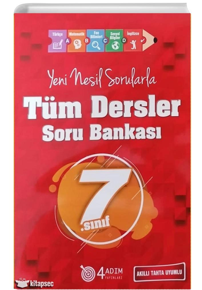 4 Adım 7. Sınıf Türkçe Soru Bankası4 Adım 7. Sınıf Türkçe Soru Bankası - Kirtasiyem.net7.Sınıf