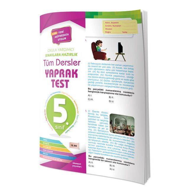 4 Element 5. Sınıf Tüm Dersler Yaprak Test4 Element 5. Sınıf Tüm Dersler Yaprak Test - Kirtasiyem.net5.Sınıf