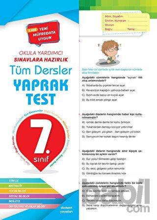 4 Element 7. Sınıf Tüm Dersler Yaprak Test4 Element 7. Sınıf Tüm Dersler Yaprak Test - Kirtasiyem.net7.Sınıf