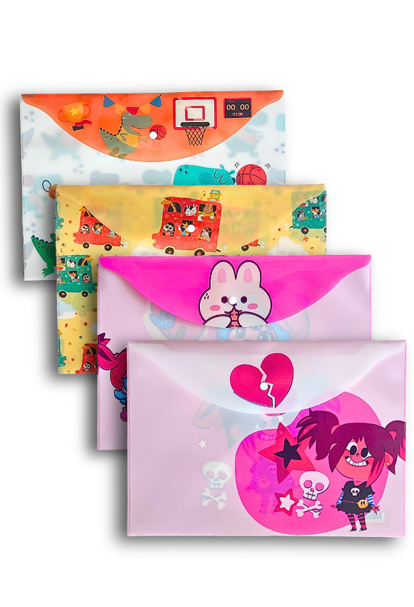 Abka Çıtçıtlı Dosya A4 Kids SeriProje Çantaları