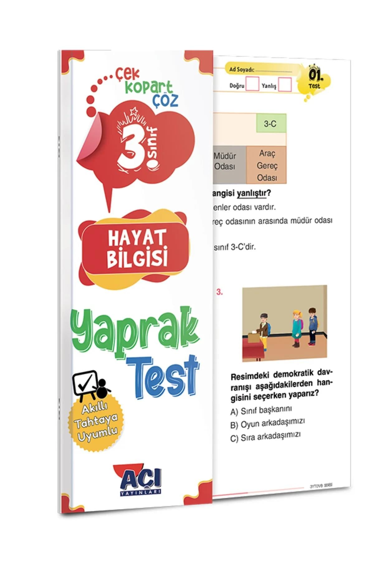 Açı 3. Sınıf Hayat Bilgisi Çek Kopart Yaprak TestAçı 3. Sınıf Hayat Bilgisi Çek Kopart Yaprak Test - Kirtasiyem.netİlkokul