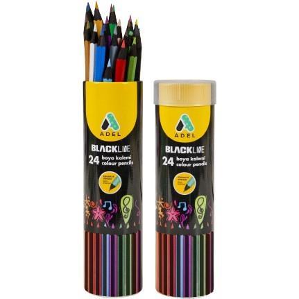 Adel Blackline Boya Kalemi Metal Tüp 24 Renk Tam BoyAdel Blackline Boya Kalemi Metal Tüp 24 Renk Tam Boy - Kırtasiyem.netKuru Boyalar