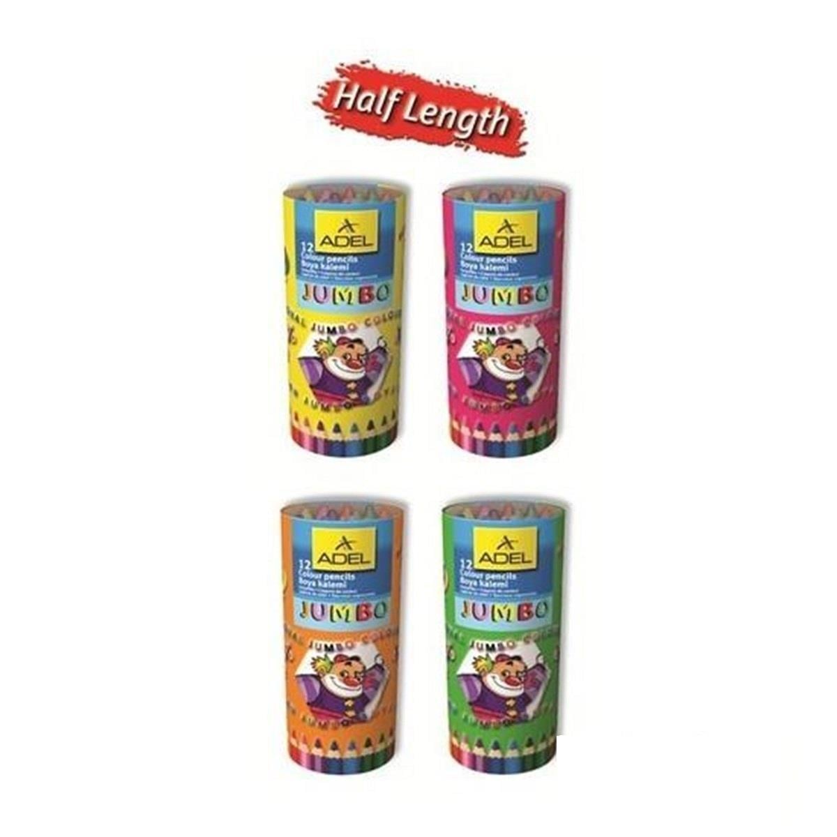 Adel  Jumbo Hexa Boya Kalemi 1/2 Yarım Boy  12 Li 9520 Adel  Jumbo Hexa Boya Kalemi 1/2 Yarım Boy  12 Li 9520  - Kırtasiyem.netKuru Boyalar