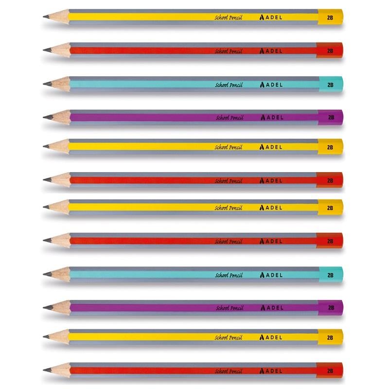 ADEL Kurşun Kalem School Pencil 2B, Silgili, YL FSCADEL School Pencil 2B, Silgili, YL FSC - Kirtasiyem.netKurşun Kalemler