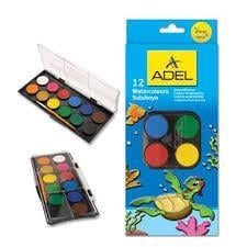 Adel Sulu Boya 12 Renk Büyük 932Adel Sulu Boya 12 Renk Büyük 932 - Kırtasiyem.netSulu Boyalar