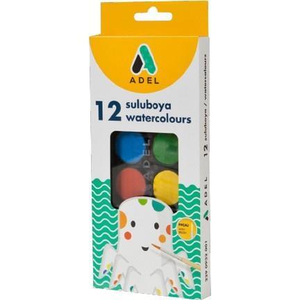 Adel Sulu Boya 24 mm 12 Renk 933Adel Sulu Boya 24 mm 12 Renk 933 - Kırtasiyem.netSulu Boyalar