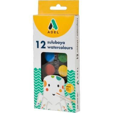 Adel Sulu Boya 30 Mm 12 RenkAdel Sulu Boya 30 Mm 12 Renk - Kırtasiyem.netSulu Boyalar