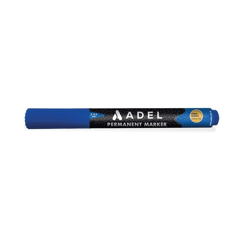 Adel Yuvarlak Uç Permanent Markör 2019,  MaviAdel Yuvarlak Uç Permanent Markör 2019,  Mavi - Kirtasiyem.netMarkörler