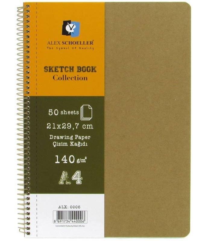 Alex A4 140GR 50 Ypr Sketchbook Collection ALX-0006Alx.A4 140GR 50 Ypr Sketchbook Collection ALX-0006 - Kirtasiyem.netKraft Defterler