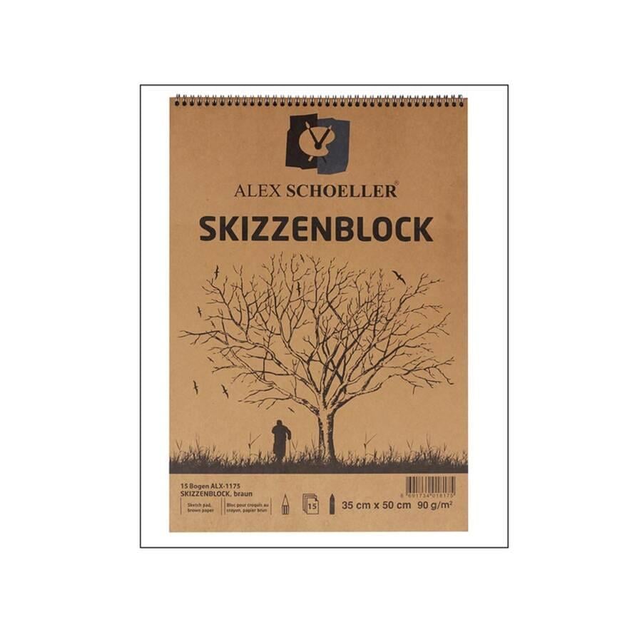 Alex Kraft Spiralli 35X50 Blok 15.Li Alx-1175Alx.Kraft Spiralli 35X50 Blok 15.Li Alx-1175 - Kirtasiyem.netKraft Defterler