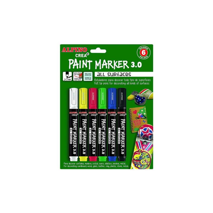 Alpino AR-0250 Crea Paint Marker 6 lı Bilister (AR-0166)Alpino AR-0250 Crea Paint Marker 6 lı Bilister (AR-0166) - Kirtasiyem.netDövme Kalemleri