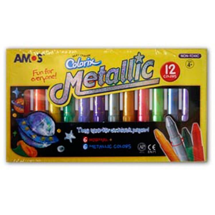 Amos Clox.Metalik Boya 12 Li Crx5P12MKuru Boyalar