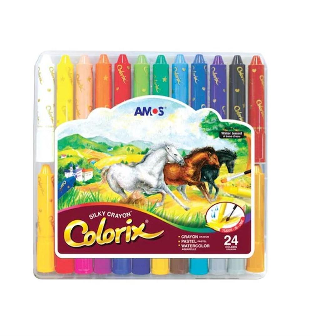 Amos Clox.Yeni Ne.Pas.Mum S.Boya 24 Renk KutuluMum Boyalar