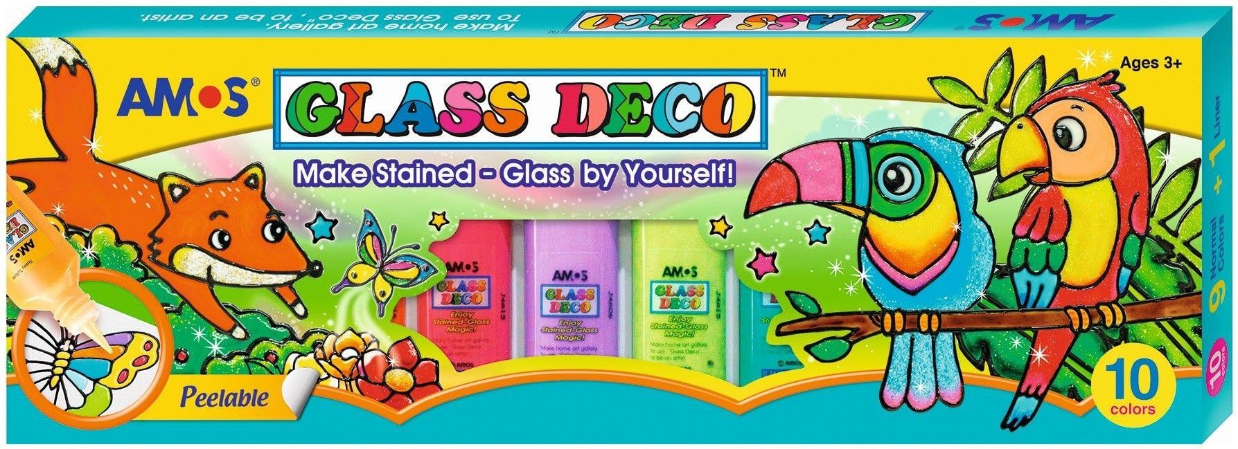 Amos Glas Deco Sok.Cb. 9 Renk 22 Ml 10 Lu Set Gd22P10Cam Boyaları