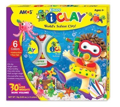 Amos Oyun Hamuru Zıplayan 18 Gr 6 Renk Ic6PtOyun Hamurları