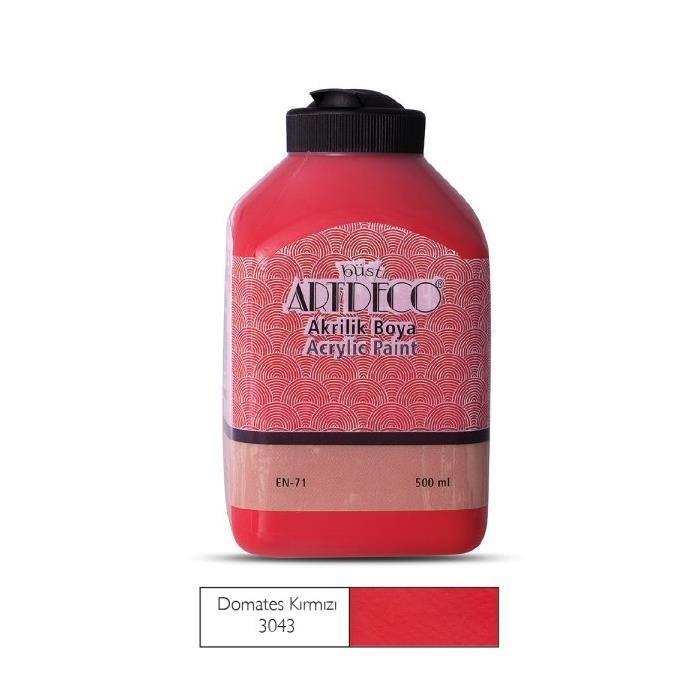 Artdeco Akrilik Boya 500Ml Domates Kırmızı 3043Artdeco Akrilik Boya 500Ml Domates Kırmızı 3043 - Kırtasiyem.netAkrilik Boyalar	