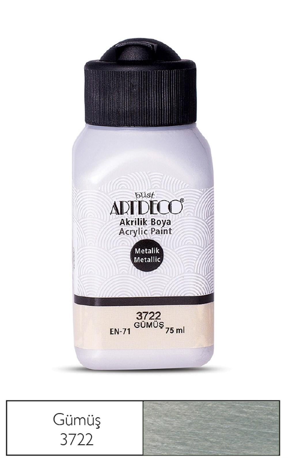 Artdeco Akrilik Boya Metalik 75Ml Gümüş 3722Artdeco Akrilik Boya Metalik 75Ml Gümüş 3722 - Kırtasiyem.netAkrilik Boyalar	