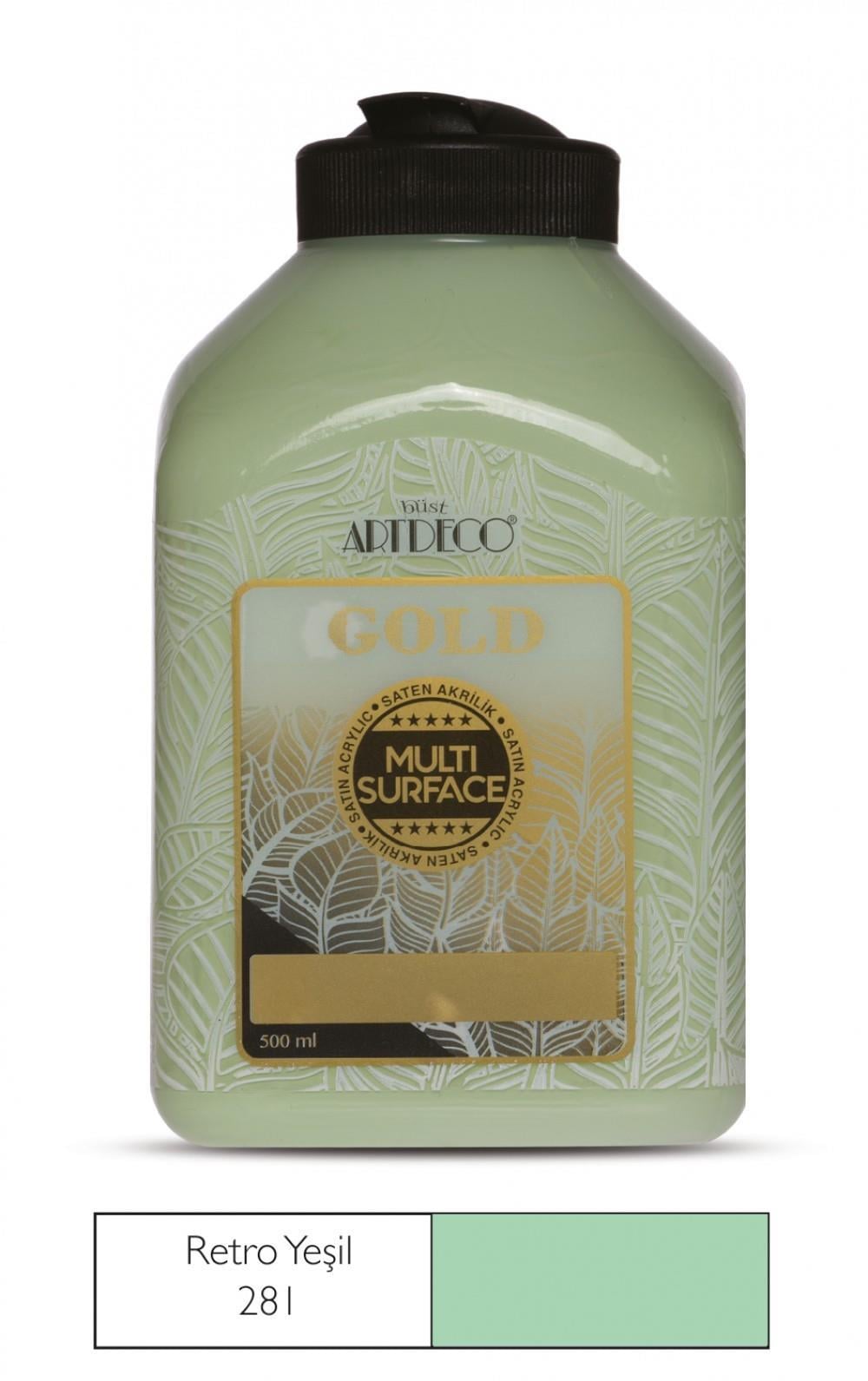 Artdeco Gold Akrilik Boya 500Ml Retro Yeşil 281Artdeco Gold Akrilik Boya 500Ml Retro Yeşil 281 - Kırtasiyem.netAkrilik Boyalar	