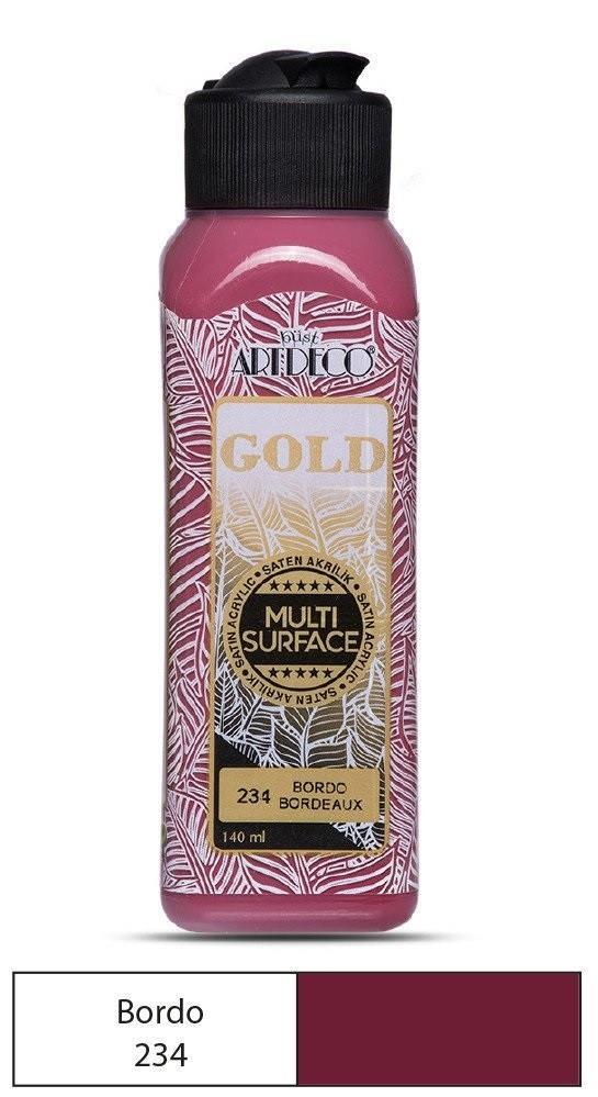 Artdeco Gold Multi-Surface Akrilik Boya 140ml Bordo 234Artdeco Gold Multi-Surface Akrilik Boya 140ml Bordo 234 - Kırtasiyem.netAkrilik Boyalar	