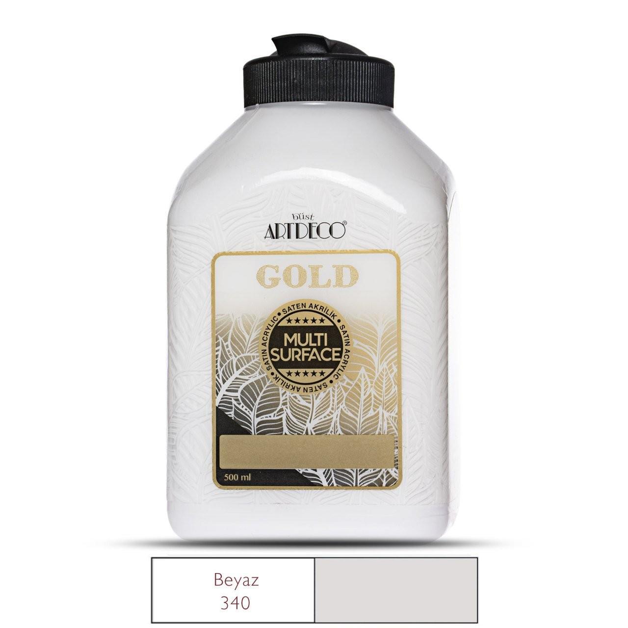 Artdeco Gold Multi-Surface Akrilik Boya 500ml Beyaz 340Artdeco Gold Akrilik Boya 500Ml Beyaz 340 - Kırtasiyem.netAkrilik Boyalar	