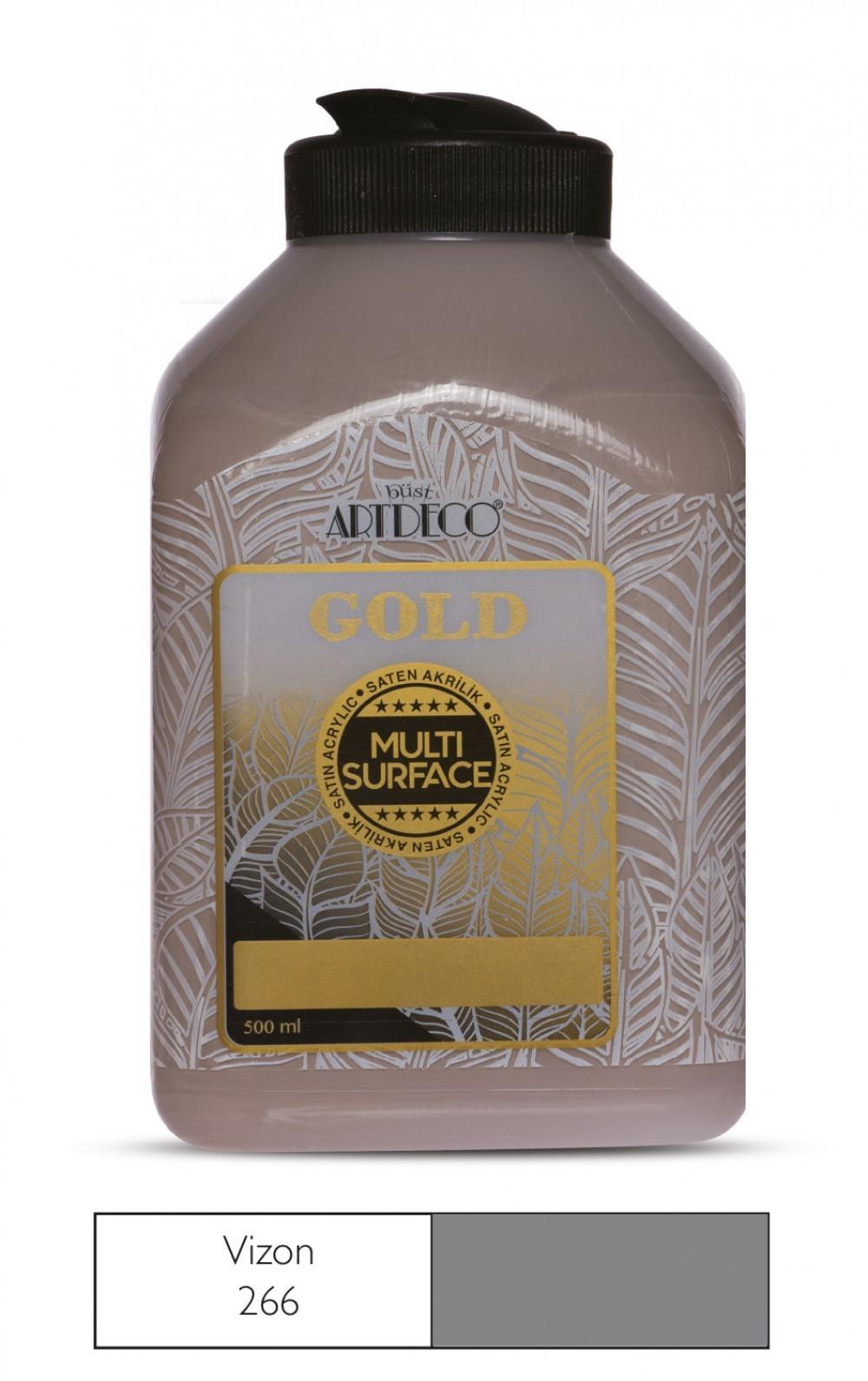 Artdeco Gold Multi-Surface Akrilik Boya 500ml Vizon 266Artdeco Gold Akrilik Boya 500Ml Vizon 266 - Kırtasiyem.netAkrilik Boyalar	