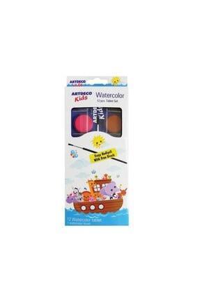 Artdeco Kids Suluboya Seti 12X28Mm Tab. (Fırçalı)Artdeco Kids Suluboya Seti 12X28Mm Tab. (Fırçalı) - Kırtasiyem.netBoyama Setleri