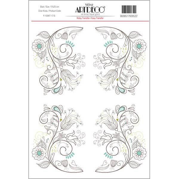 Artdeco Kolay Transfer 17X25Cm Desen No:5Artdeco Kolay Transfer 17X25Cm Desen No:5 - Kırtasiyem.netTransfer Kağıtları