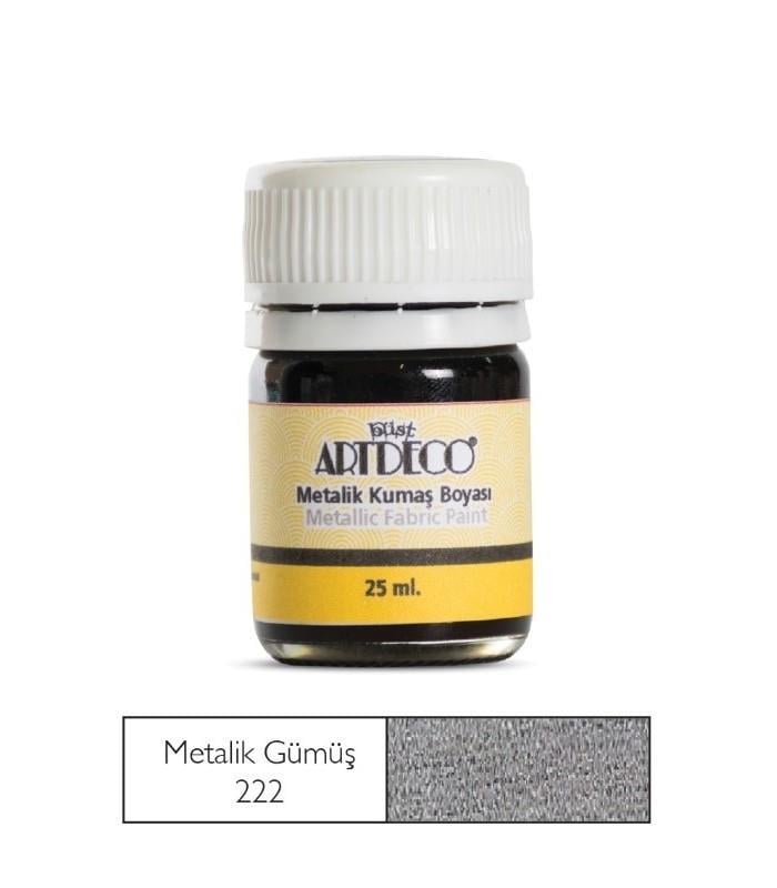 Artdeco Metalik Kumaş Boyası 25 Ml Gümüş 222Artdeco Metalik Kumaş Boyası 25 Ml Gümüş 222 - Kırtasiyem.netKumaş Boyaları