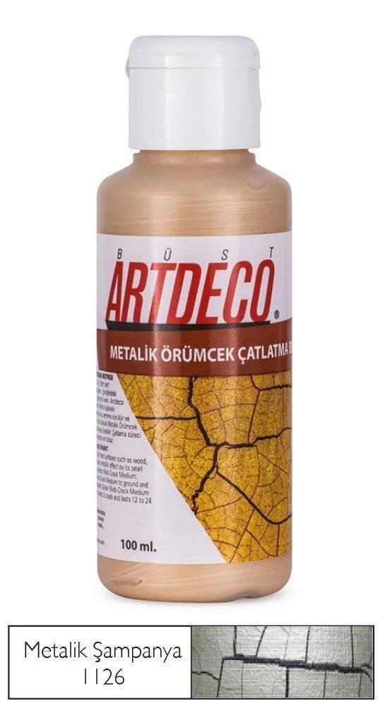 Artdeco Örümcek Çatlatma Boyası 100ml Metalik Şampanya 1126Artdeco Örümcek Çatlatma Boyası 100ml Metalik Şampanya 1126 - Kirtasiyem.netÇatlatma Verniği