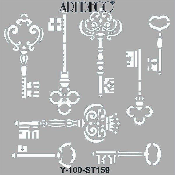 Artdeco Stencil 30x30cm Anahtarlar 159Artdeco Stencil 30x30cm Anahtarlar 159 - Kırtasiyem.netTransfer Kağıtları