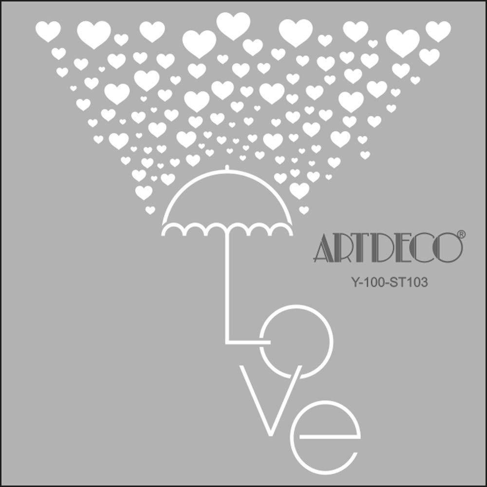 Artdeco Stencil 30X30Cm Aşk Şemsiyesi 103Artdeco Stencil 30X30Cm Aşk Şemsiyesi 103 - Kirtasiyem.netŞablonlar