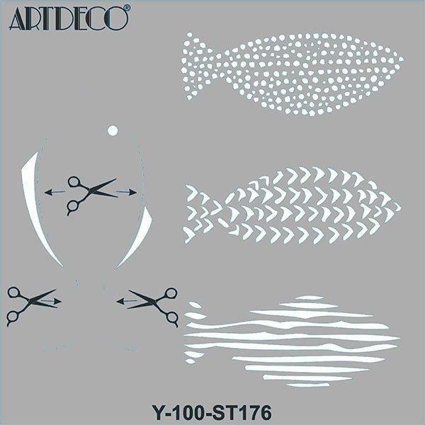 Artdeco Stencil 30x30cm Balıklı 176Artdeco Stencil 30x30cm Balıklı 176 - Kırtasiyem.netTransfer Kağıtları