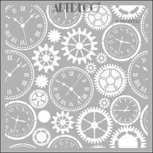 Artdeco Stencil 30X30Cm Çoklu Saat 132Artdeco Stencil 30X30Cm Çoklu Saat 132 - Kirtasiyem.netŞablonlar