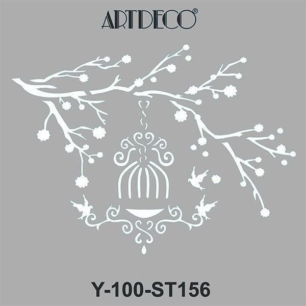 Artdeco Stencil 30X30Cm Daldaki Kafes 156Artdeco Stencil 30X30Cm Daldaki Kafes 156 - Kirtasiyem.netŞablonlar