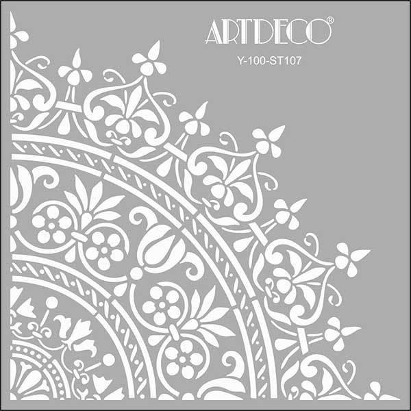 Artdeco Stencil 30X30Cm Damask Desen 107Artdeco Stencil 30X30Cm Damask Desen 107 - Kirtasiyem.netŞablonlar