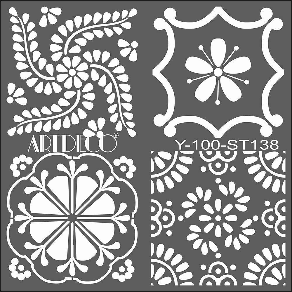 Artdeco Stencil 30X30Cm Dörtlü Talavera 138Artdeco Stencil 30X30Cm Dörtlü Talavera 138 - Kirtasiyem.netŞablonlar
