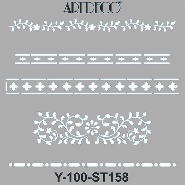 Artdeco Stencil 30x30cm İnce Bordür 158Artdeco Stencil 30x30cm İnce Bordür 158 - Kırtasiyem.netTransfer Kağıtları