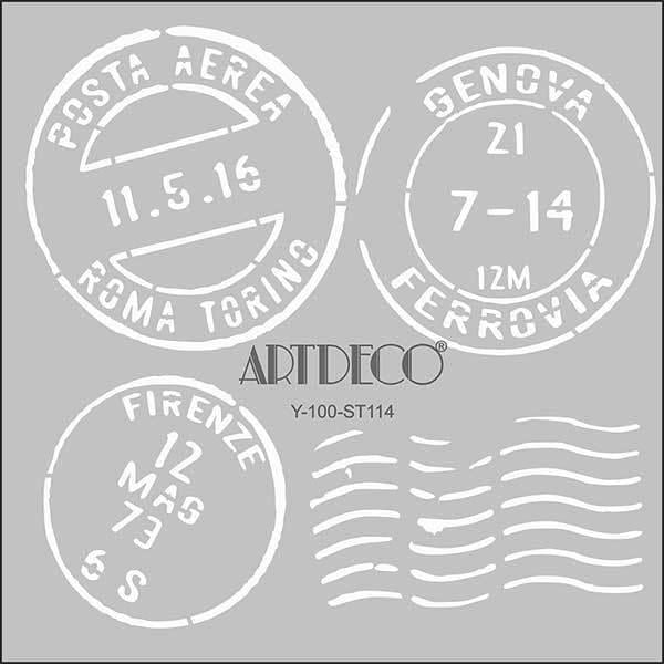 Artdeco Stencil 30X30Cm İtalyan Posta Pulu 114Artdeco Stencil 30X30Cm İtalyan Posta Pulu 114 - Kirtasiyem.netŞablonlar