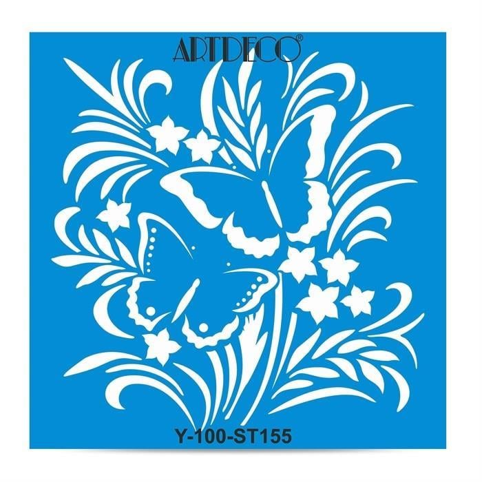 Artdeco Stencil 30x30cm Kelebek Doğa 155Artdeco Stencil 30x30cm Kelebek Doğa 155 - Kırtasiyem.netTransfer Kağıtları
