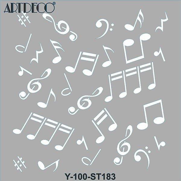Artdeco Stencil 30x30cm Notalar 183Artdeco Stencil 30x30cm Notalar 183 - Kırtasiyem.netTransfer Kağıtları