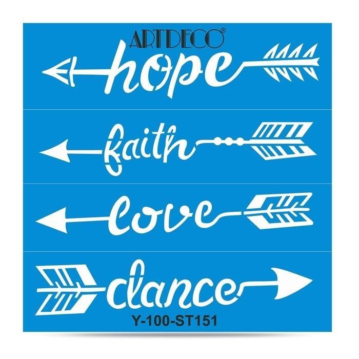 Artdeco Stencil 30x30cm Oklar 151Artdeco Stencil 30x30cm Oklar 151 - Kırtasiyem.netTransfer Kağıtları