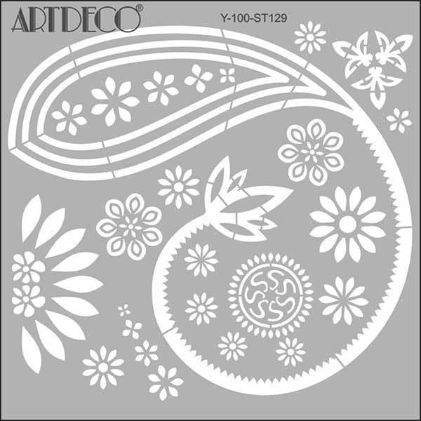 Artdeco Stencil 30X30Cm Şal Deseni 129Artdeco Stencil 30X30Cm Şal Deseni 129 - Kirtasiyem.netŞablonlar