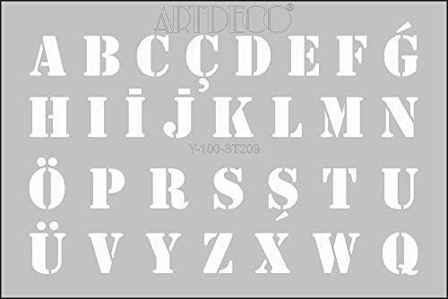 Artdeco Stencil A4 Harfler 209Artdeco Stencil A4 Harfler 209 - Kirtasiyem.netŞablonlar