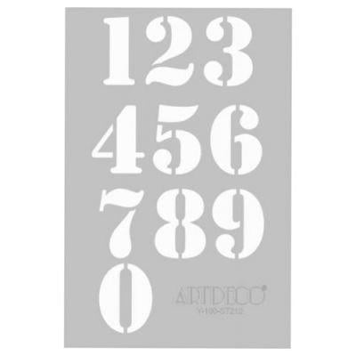 Artdeco Stencil A4 Sayılar 212Artdeco Stencil A4 Sayılar 212 - Kirtasiyem.netŞablonlar
