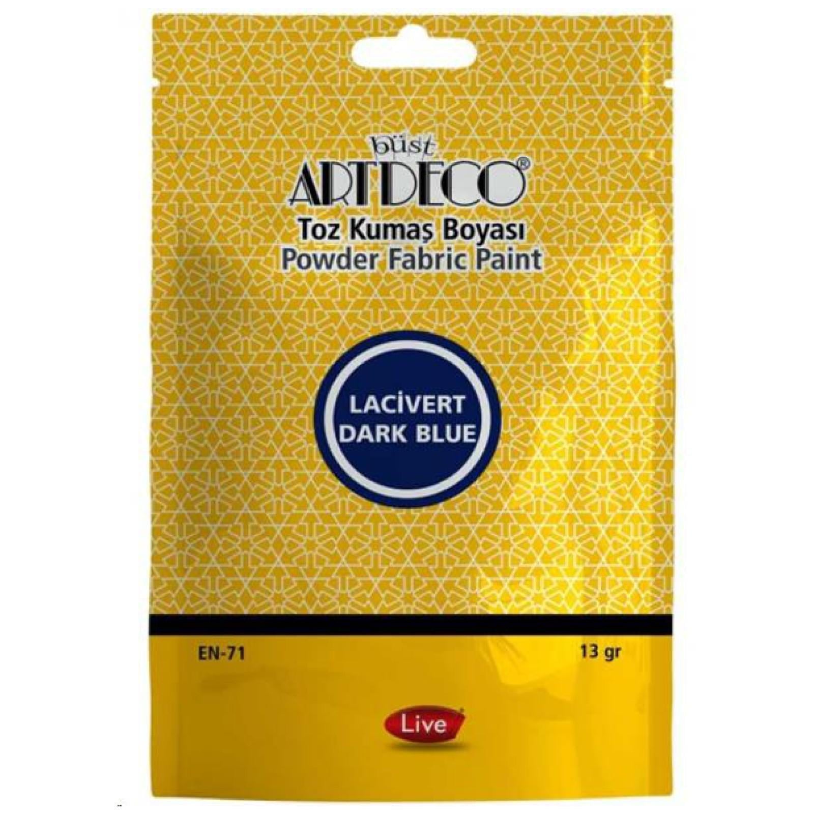 Artdeco Toz Kumaş Boyası 13gr Lacivert 1110Artdeco Toz Kumaş Boyası 13gr Lacivert 1110 - Kırtasiyem.netKumaş Boyaları