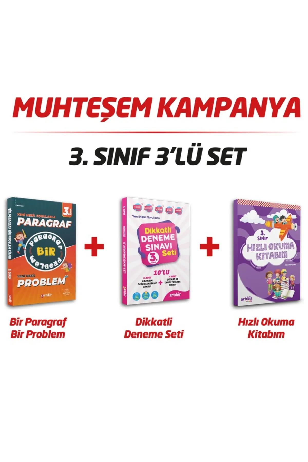Artıbir 3. Sınıf 3Lü Set( Paragraf prob+ Dikkat deneme+ Hızlı Okuma)Artıbir 3. Sınıf 3Lü Set( Paragraf prob+ Dikkat deneme+ Hızlı Okuma) - Kirtasiyem.net3.Sınıf
