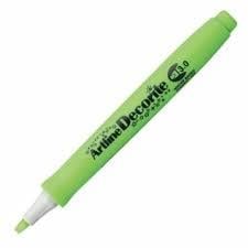 Artline Decorite Chisel Type Kesik Uçlu Marker Y. GreenMarkörler