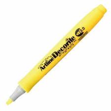 Artline Decorite Chisel Type Kesik Uçlu Marker YellowMarkörler