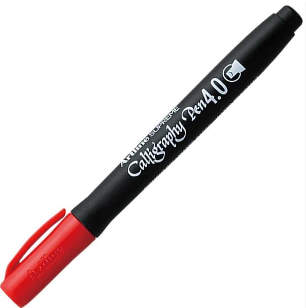 Artline Supreme Calligraphy Pen 4.0 Kaligrafi Kalemi Uç:4,0mm KırmızıArtline Supreme Calligraphy Pen 4.0 Kaligrafi Kalemi Uç:4,0mm Kırmızı - Kirtasiyem.netKaligrafi Kalemleri