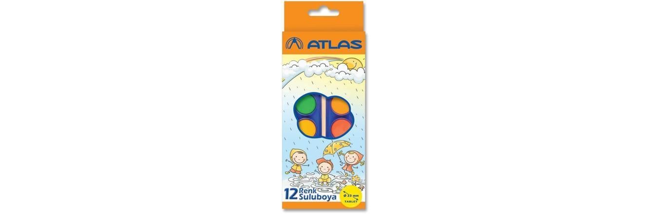 Atlas Sulu Boya 12 Renk 921 KüçükAtlas Sulu Boya 12 Renk 921 Küçük - Kırtasiyem.netSulu Boyalar